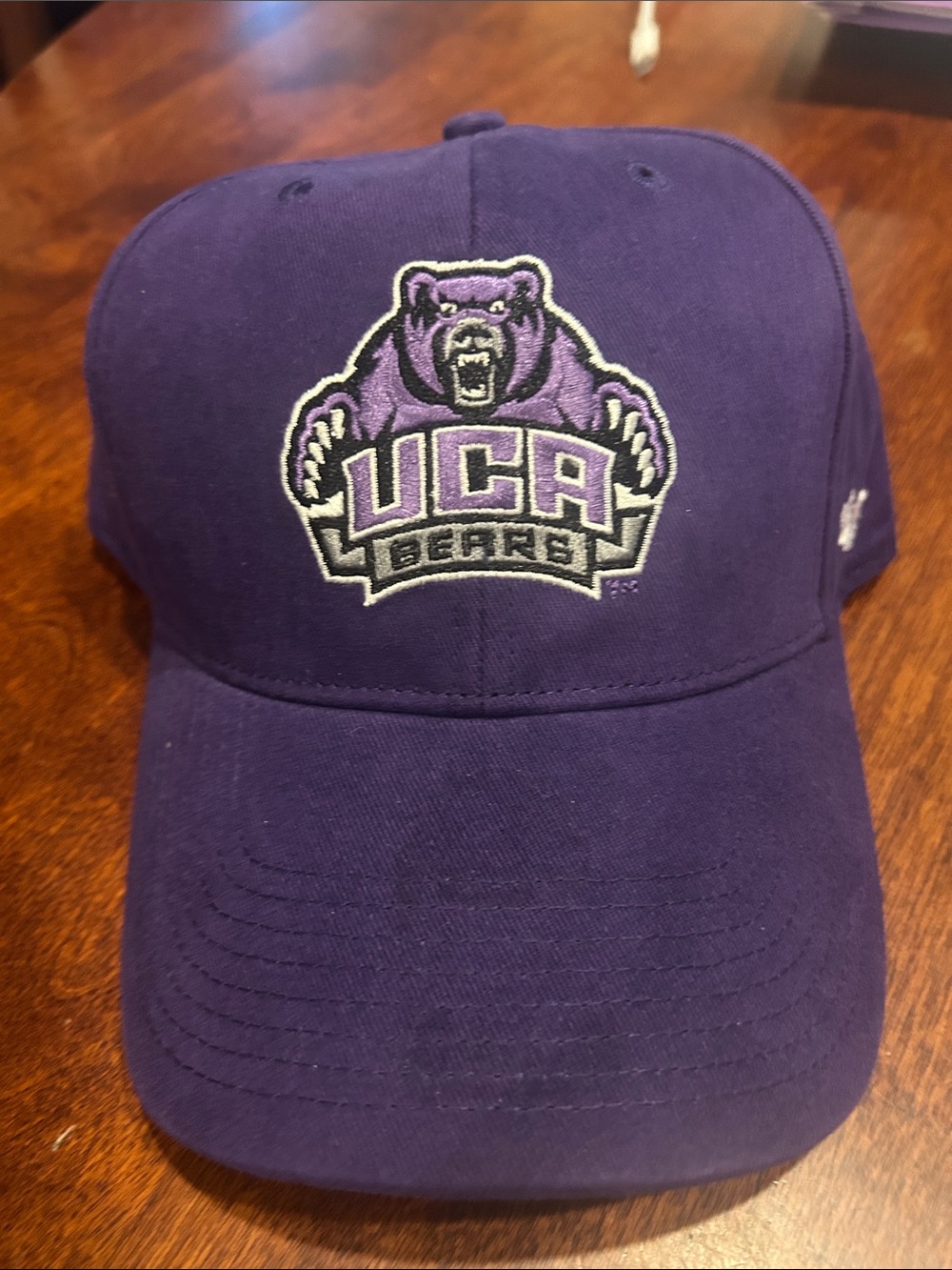 University Of Central Arkansas Bears UCA ‘47 Brand Purple Cap O/S Velcro New!